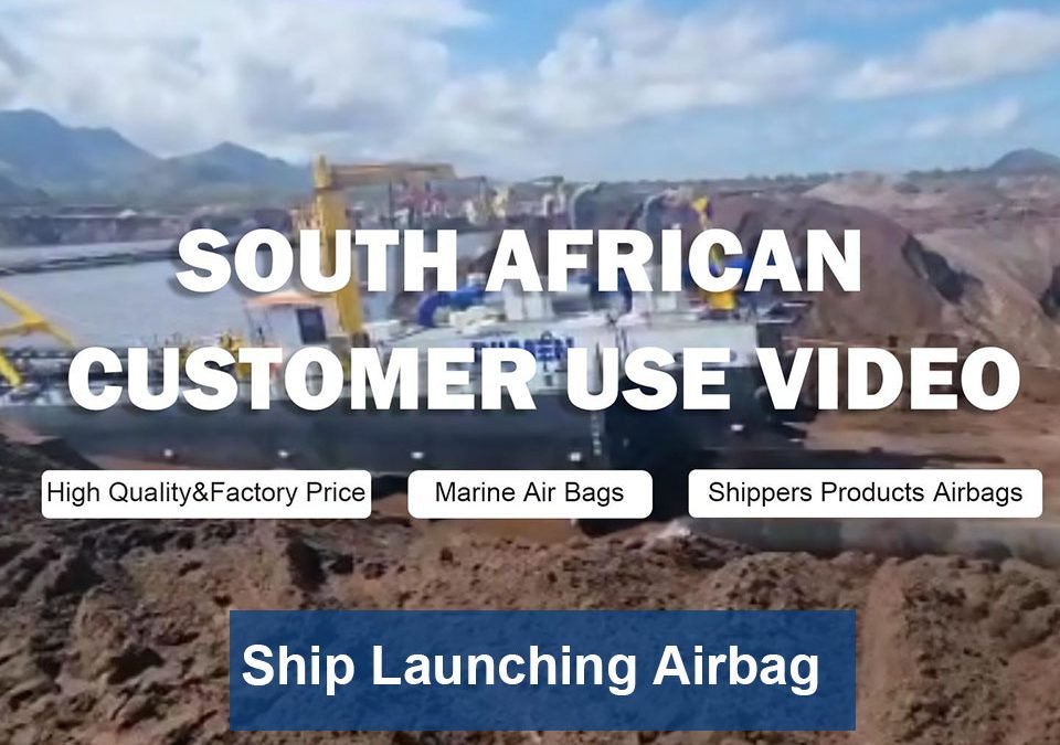 Ship launching airbags application