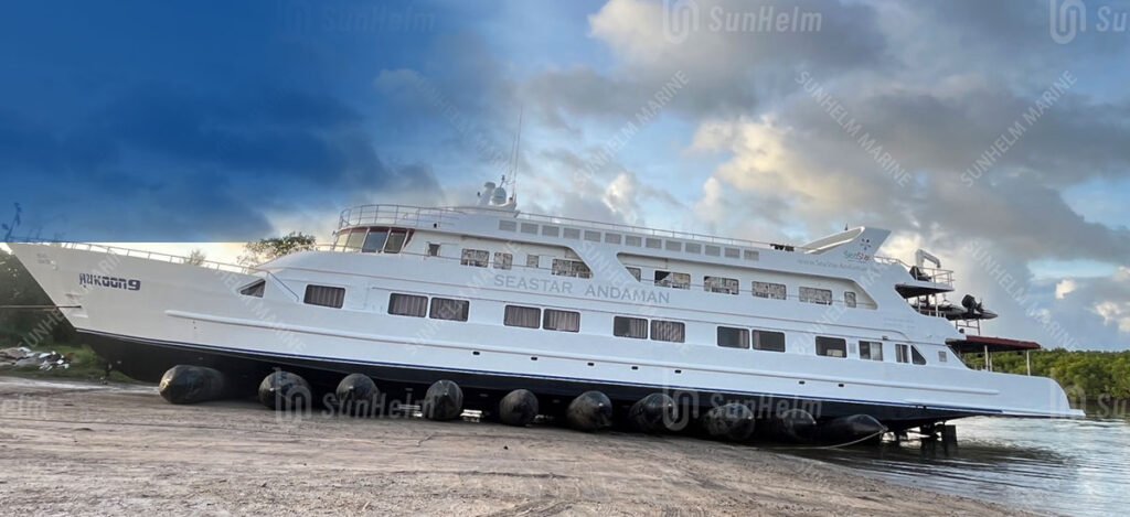 ship launching using airbags