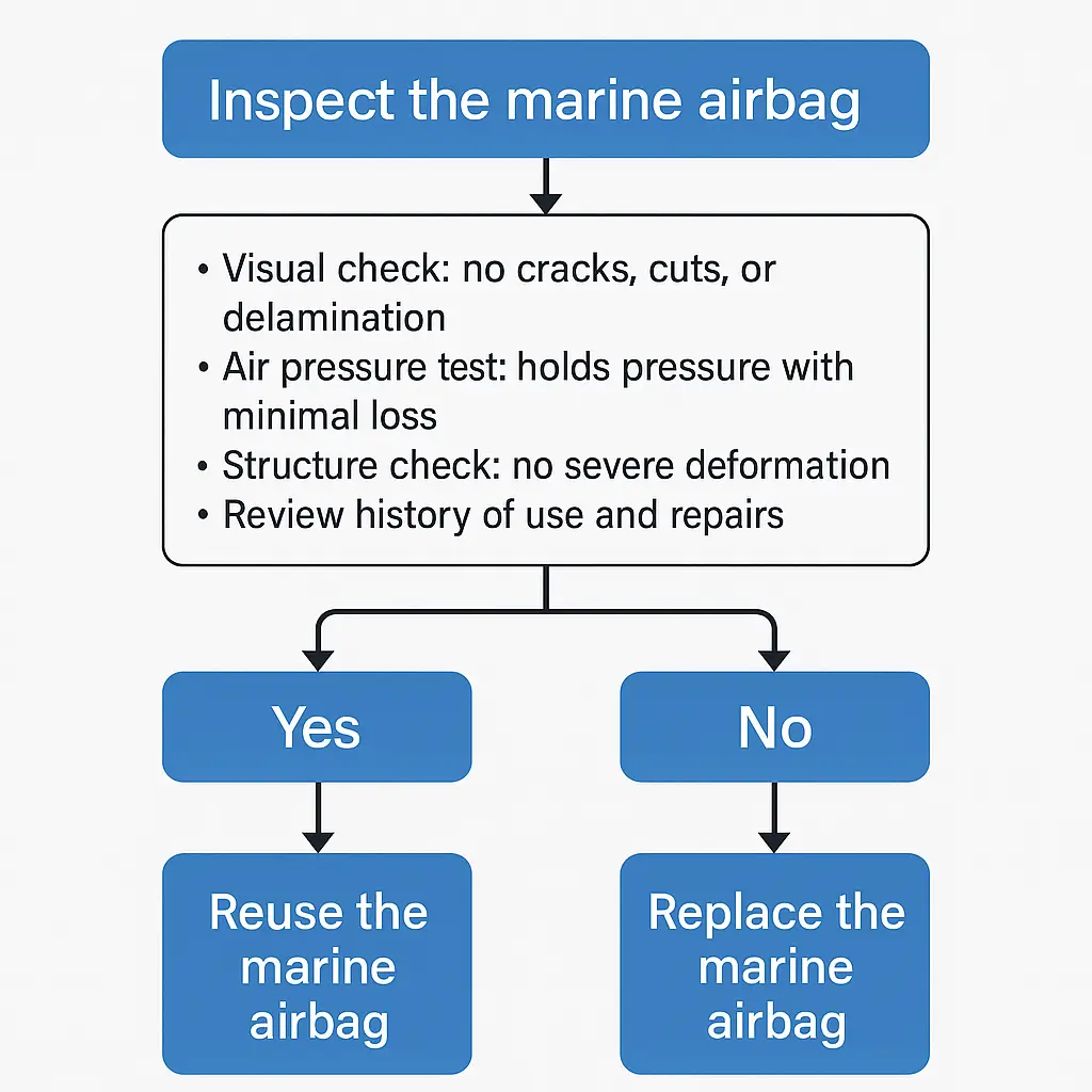 marine airbags inspection
